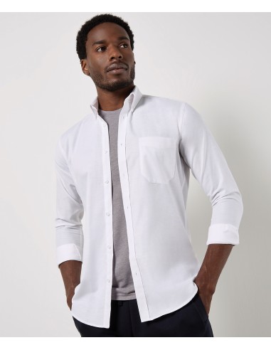 KUS-KK184-Men`s Slim Fit Workwear Oxford Shirt Long Sleeve
